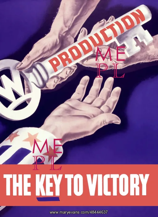 : World War II propaganda poster of someone : World War II propaganda poster of someone