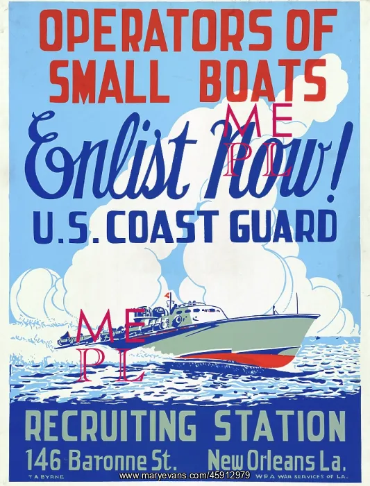: World War II - recruitment - U.S. Coast Guard - war poster : World War II - recruitment - U.S. Coast Guard - war poster