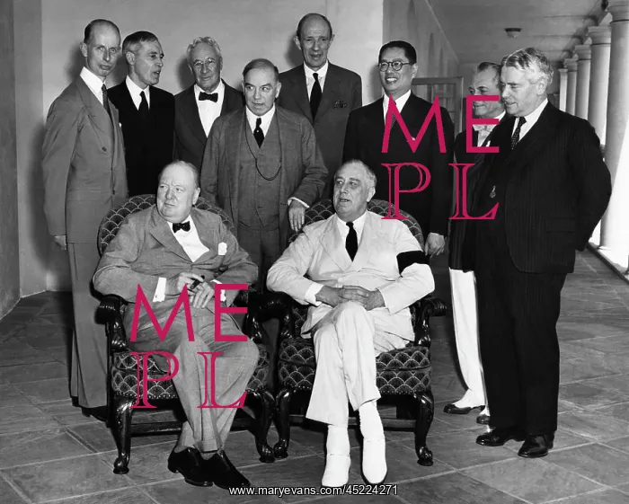 : World War II. Seated, from left: British ? : World War II. Seated, from left: British ?