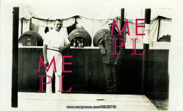 : World War One Sergeant in Beer Tent, Trowbridge, Wiltshire : World War One Sergeant in Beer Tent, Trowbridge, Wiltshire