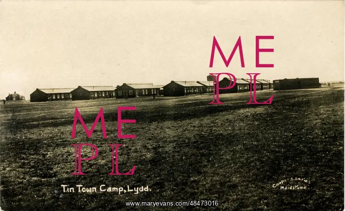: World War One Tin Town Army Camp, Lydd, Romney Marsh, Englan : World War One Tin Town Army Camp, Lydd, Romney Marsh, Englan