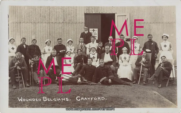 : Wounded Belgians, Crayford : Wounded Belgians, Crayford