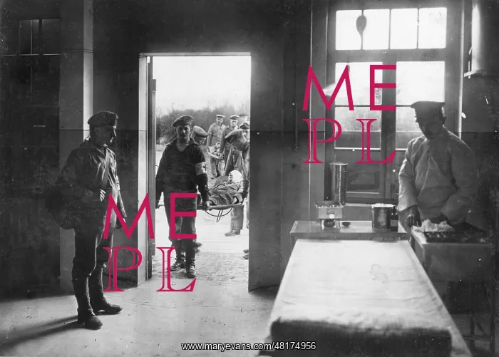: Wounded Germans in a hospital on the Western Front, 1916 : Wounded Germans in a hospital on the Western Front, 1916