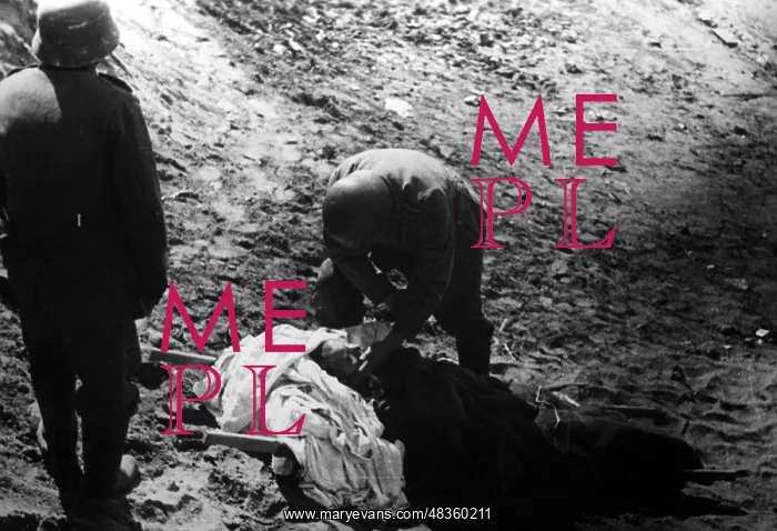 : Wounded soldier in Kholm, 1942 : Wounded soldier in Kholm, 1942