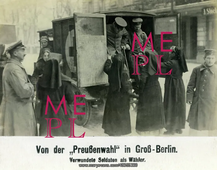 : Wounded soldiers go to vote, 1919 : Wounded soldiers go to vote, 1919