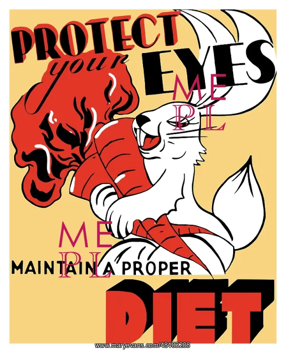 : WPA propaganda poster of a cartoon rabbit : WPA propaganda poster of a cartoon rabbit