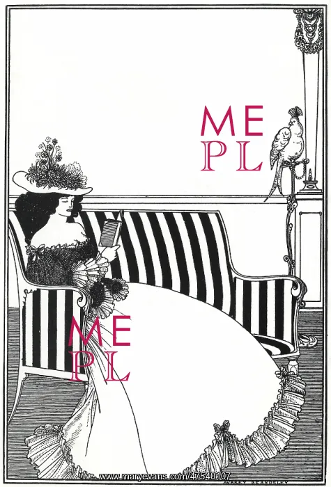 : Wrapper of catalogue of rare books by Aubrey Beardsley : Wrapper of catalogue of rare books by Aubrey Beardsley