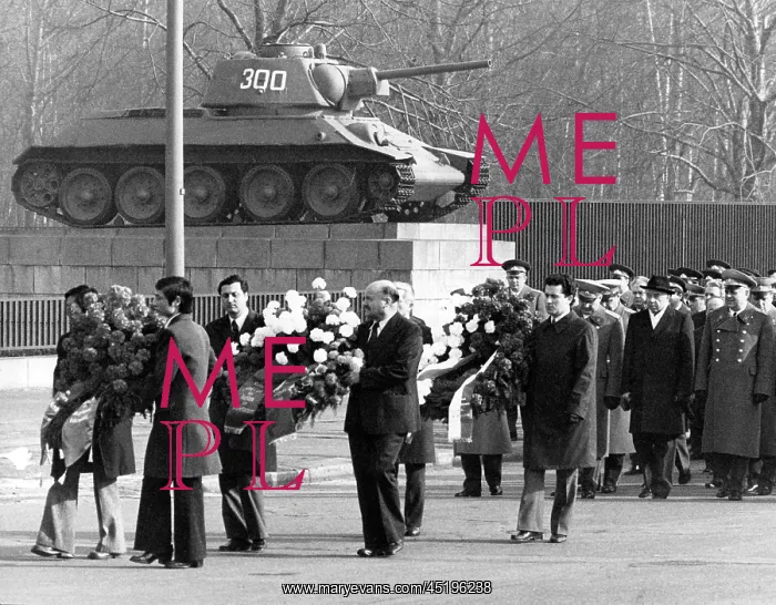 : Wreath-laying ceremony at Soviet monument in West-Berlin : Wreath-laying ceremony at Soviet monument in West-Berlin