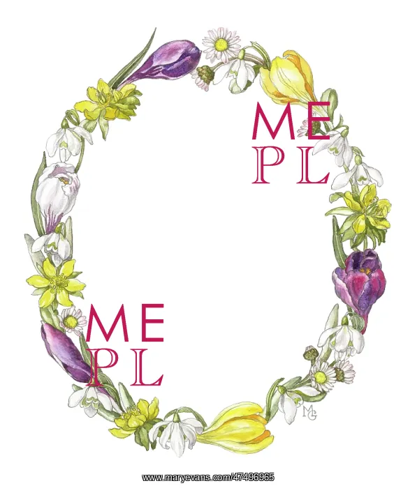  : Wreath of Snowdrops and Crocuses