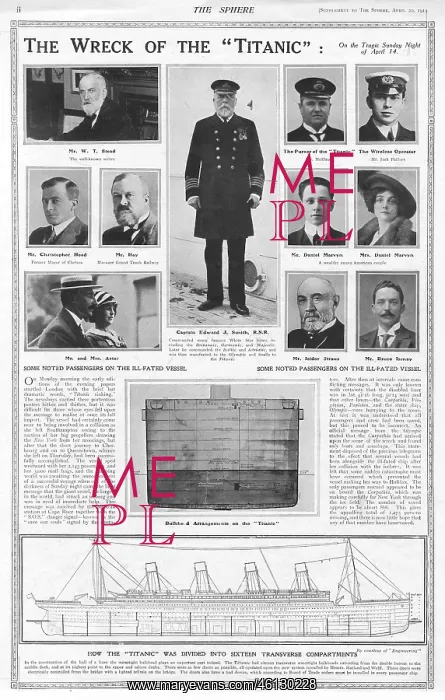  : The Wreck of the Titanic - Noted passengers - Sphere