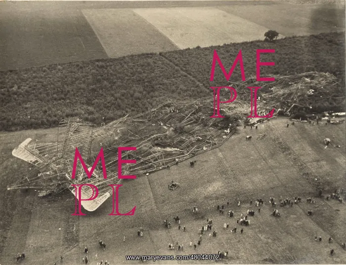  : The wreckage of the R101