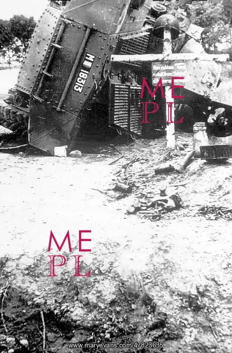 : A wrecked armoured car marked as a war grave : A wrecked armoured car marked as a war grave