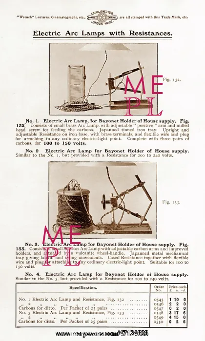  : Wrench carbon arc lamp for magic lantern projector
