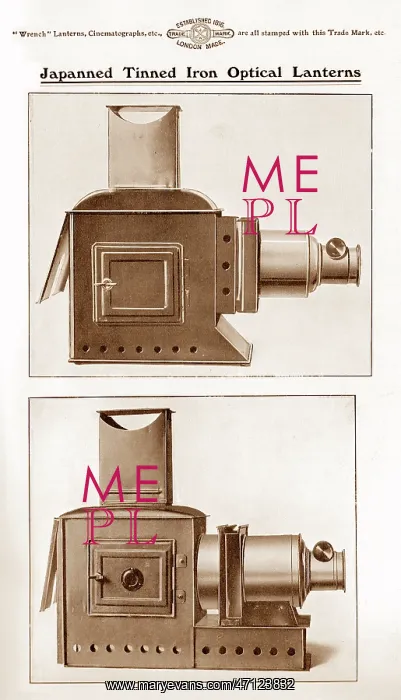  : Wrench japanned tinned magic lantern slide projector