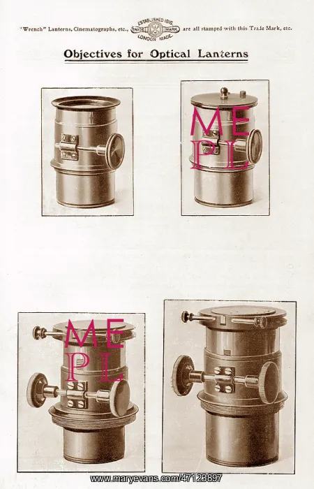  : Wrench magic lantern projector objective lenses