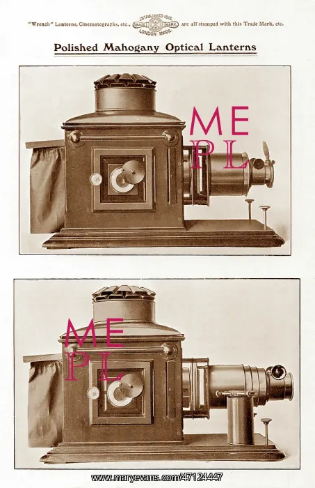  : Wrench mahogany magic lantern projector