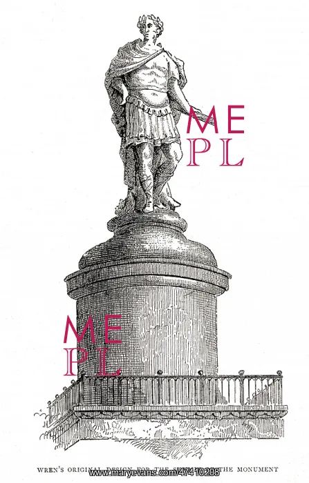 : Wren's Original Design for Summit of Monument : Wren's Original Design for Summit of Monument