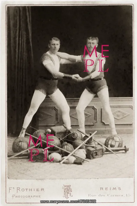 : Two wrestler, strong men with their equipment : Two wrestler, strong men with their equipment