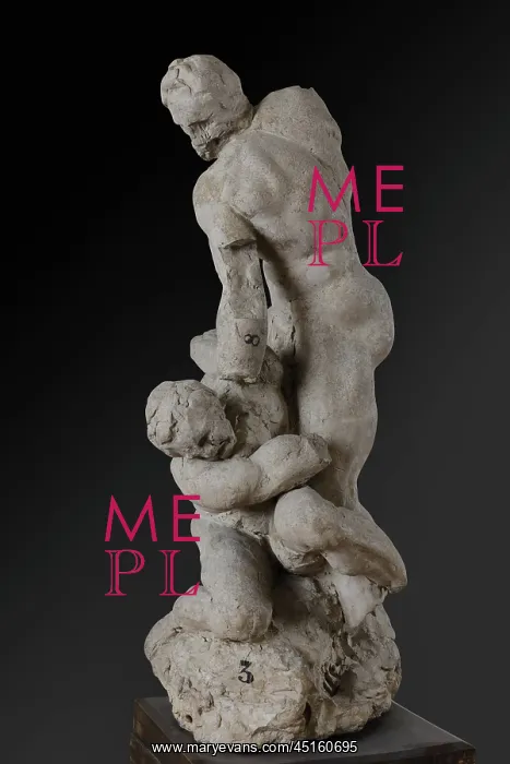 : Two Wrestlers by Michelangelo, Casa Buonarotti : Two Wrestlers by Michelangelo, Casa Buonarotti