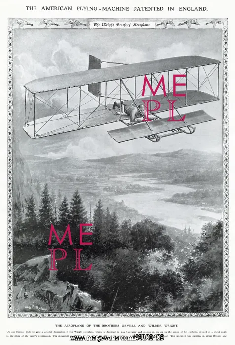 : Wright Brothers Aerodynamic Controlled Aeroplane 1908 : Wright Brothers Aerodynamic Controlled Aeroplane 1908