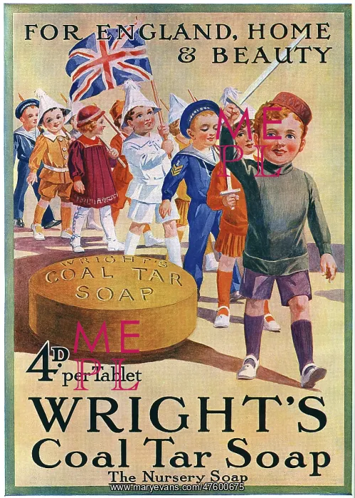 : Wright's Coal Tar Soap advertisement, WW1 : Wright's Coal Tar Soap advertisement, WW1