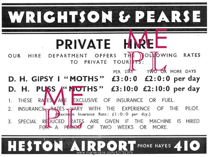 : Wrightson & Pearse. Heston Airport. Private Hire Rates : Wrightson & Pearse. Heston Airport. Private Hire Rates
