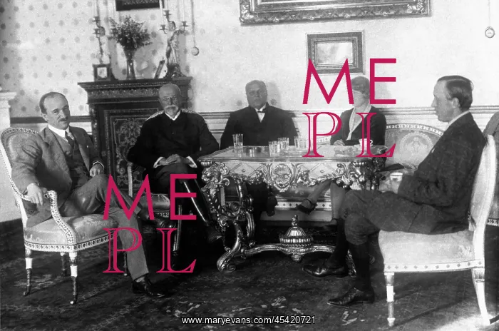 : Writer Karel Capek, far right, with Mrs. Benes : Writer Karel Capek, far right, with Mrs. Benes