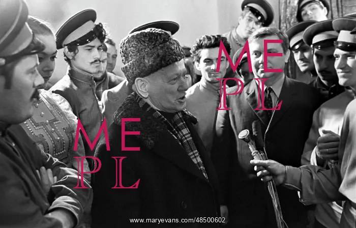 : Writer Mikhail Sholokhov with artists, 1972 : Writer Mikhail Sholokhov with artists, 1972
