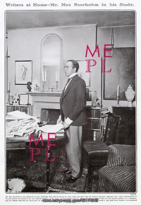 : Writers at Home - Max Beerbohm in His Study : Writers at Home - Max Beerbohm in His Study