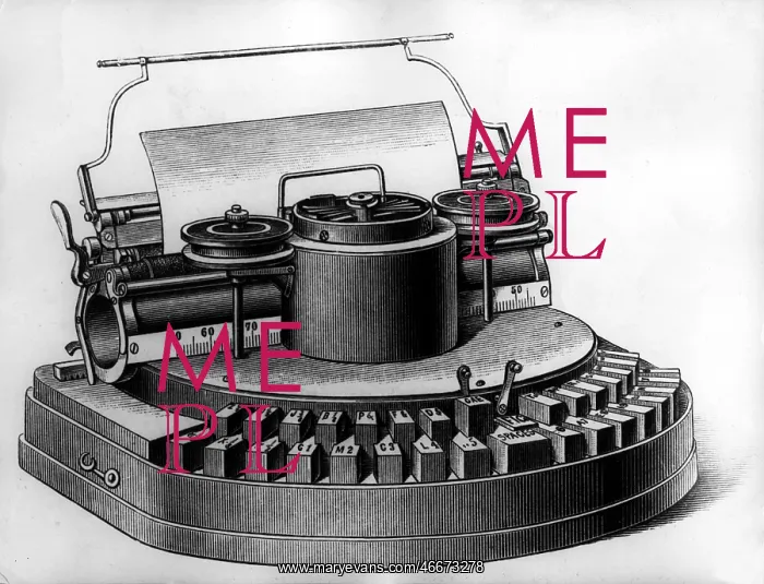 : writing, Hammond typewriter with cylindrical : writing, Hammond typewriter with cylindrical