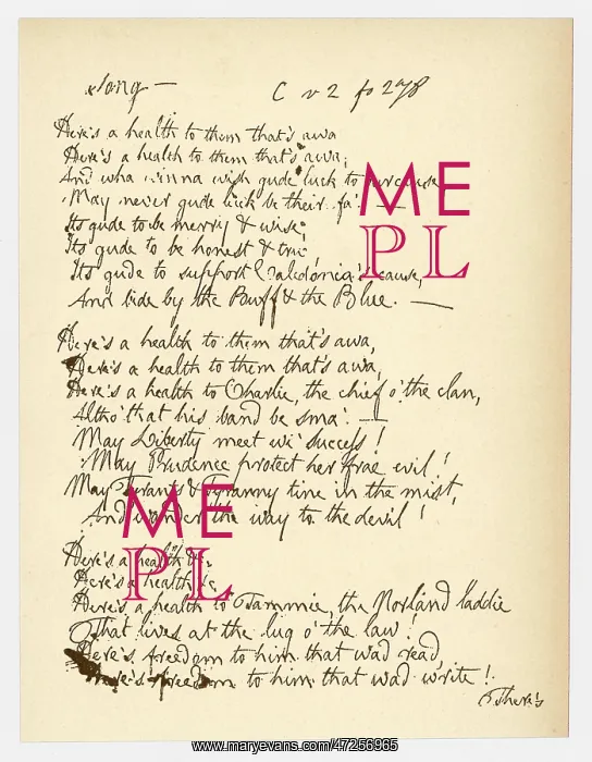  : WRITING / ROBERT BURNS