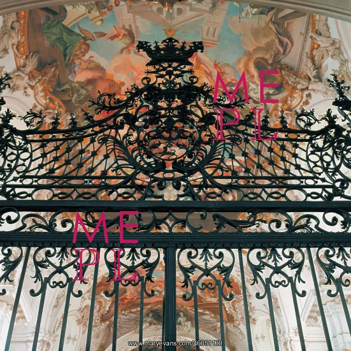 : Wrought iron grid in the minster : Wrought iron grid in the minster