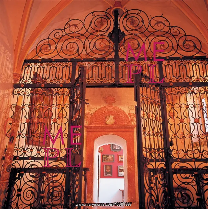 : Wrought iron grid in the minster Andechs : Wrought iron grid in the minster Andechs