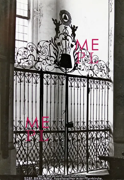 : Wrought iron grille in Braunau : Wrought iron grille in Braunau