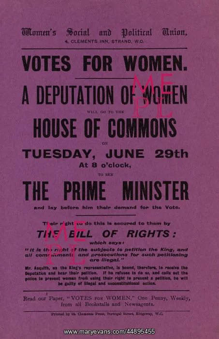 : W.S.P.U Handbill Deputation Right of Petition : W.S.P.U Handbill Deputation Right of Petition