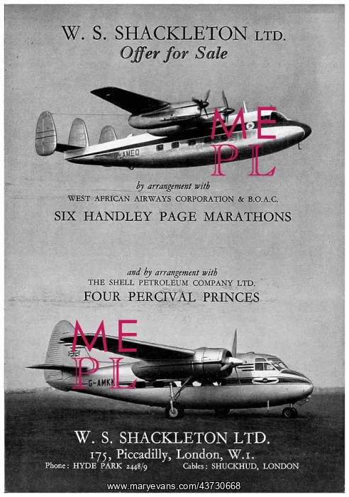 : W.S.Shackleton. Aircraft Sales, Services & Brokerage. Spares : W.S.Shackleton. Aircraft Sales, Services & Brokerage. Spares