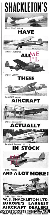 : W.S.Shackleton Aircraft Sales & Brokerage : W.S.Shackleton Aircraft Sales & Brokerage