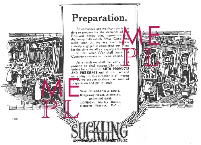 : W.Suckling & Sons - Aeronautical Stampings : W.Suckling & Sons - Aeronautical Stampings