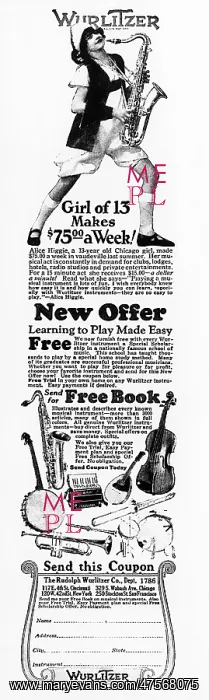 : Wurlitzer advertisement, 1925 : Wurlitzer advertisement, 1925