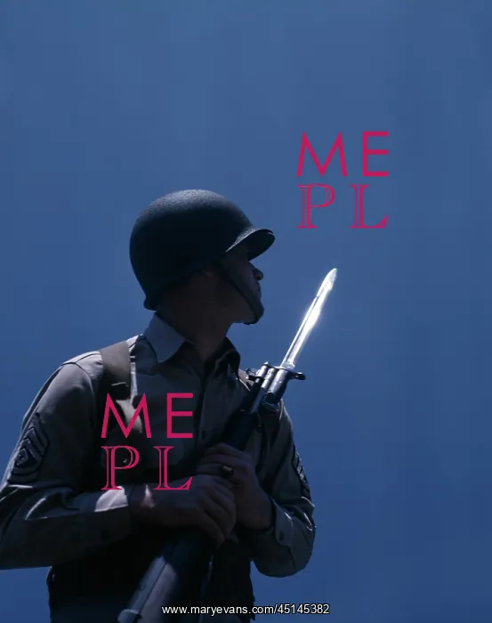 : WW II Soldier in Silouhett With Gun : WW II Soldier in Silouhett With Gun