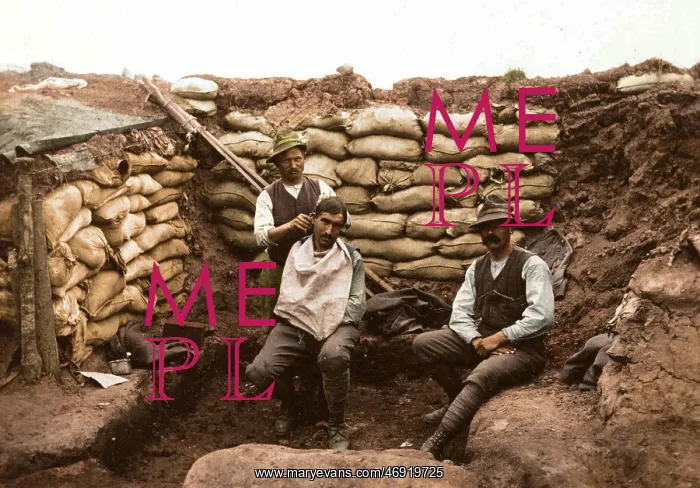 : WW1 100. WW1 - A soldier receives a haircut from an Alpine barber on the Albanian front : WW1 100. WW1 - A soldier receives a haircut from an Alpine barber on the Albanian front