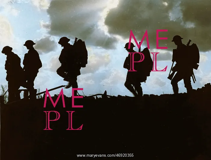 : WW1 100. WW1 - Troops moving at Eventide : WW1 100. WW1 - Troops moving at Eventide