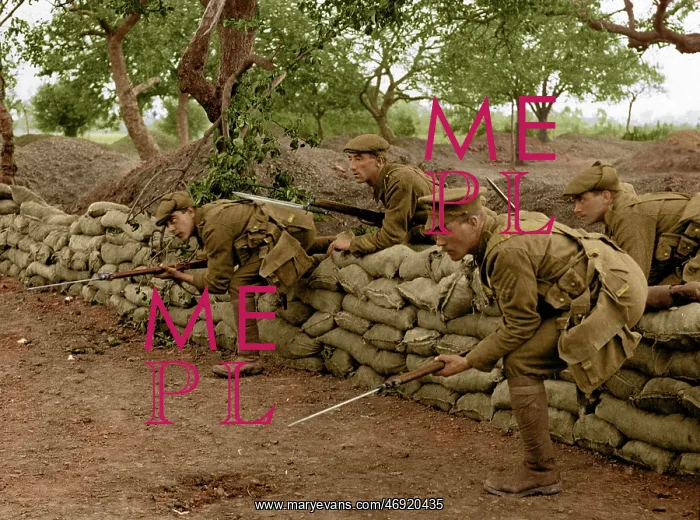 : WW1 100. WW1 - A listening post leaving the trench, most likely a staged photo : WW1 100. WW1 - A listening post leaving the trench, most likely a staged photo