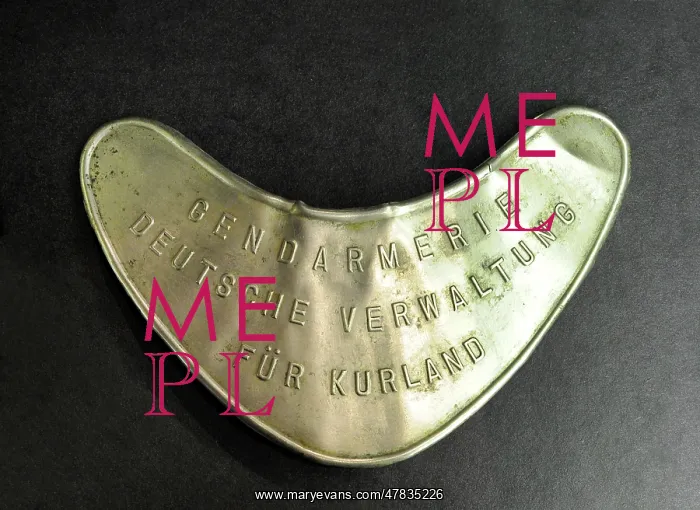 : WW1 (1914-1918). Latvia. Gorget of the German : WW1 (1914-1918). Latvia. Gorget of the German