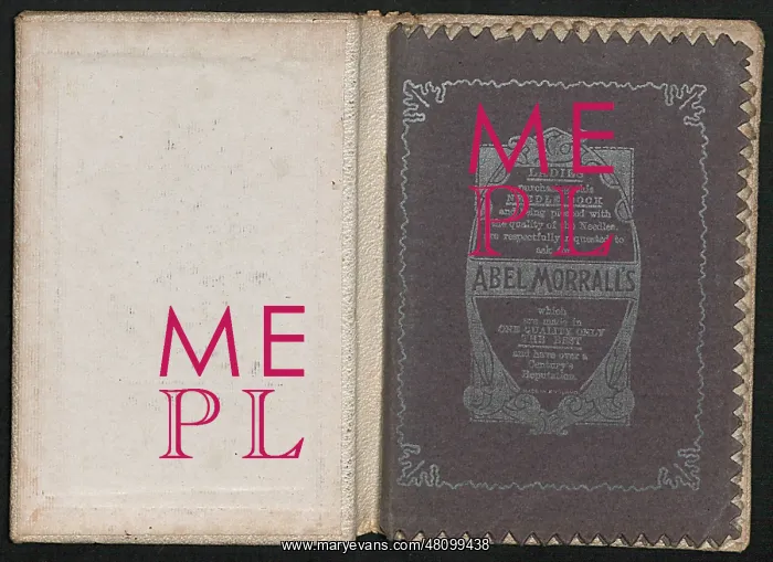 : WW1 - Abel Morrall's needle book : WW1 - Abel Morrall's needle book