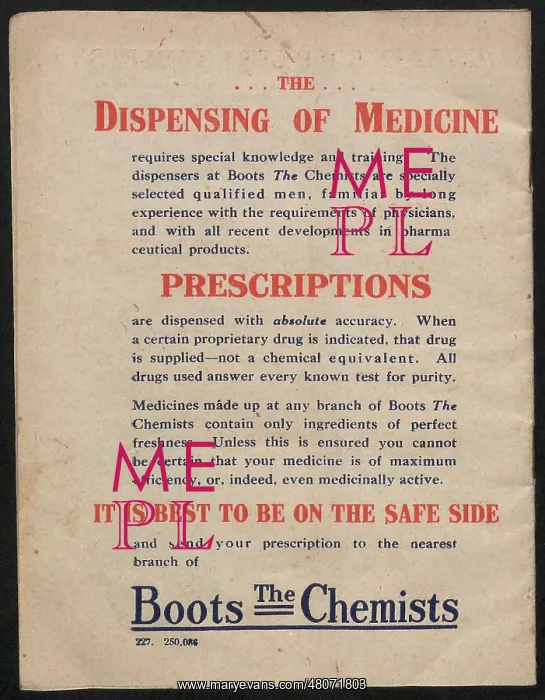 : WW1 - On Active Service, booklet back cover : WW1 - On Active Service, booklet back cover