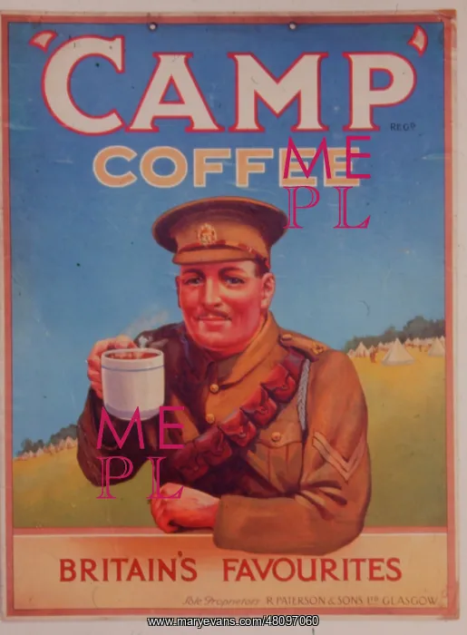 : WW1 - advertisement for Camp coffee : WW1 - advertisement for Camp coffee