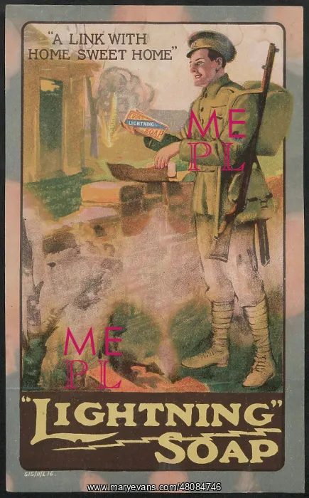 : WW1 - Advert for Lightning Soap : WW1 - Advert for Lightning Soap