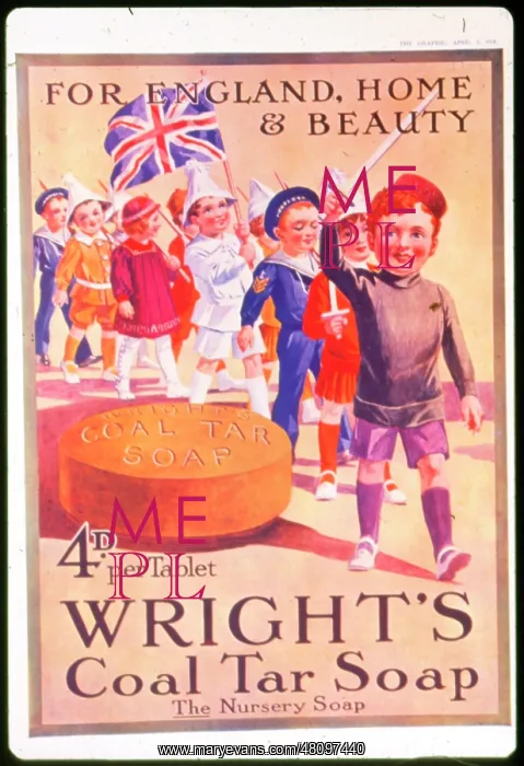 : WW1 - advertisement for Wright's Coal Tar Soap : WW1 - advertisement for Wright's Coal Tar Soap