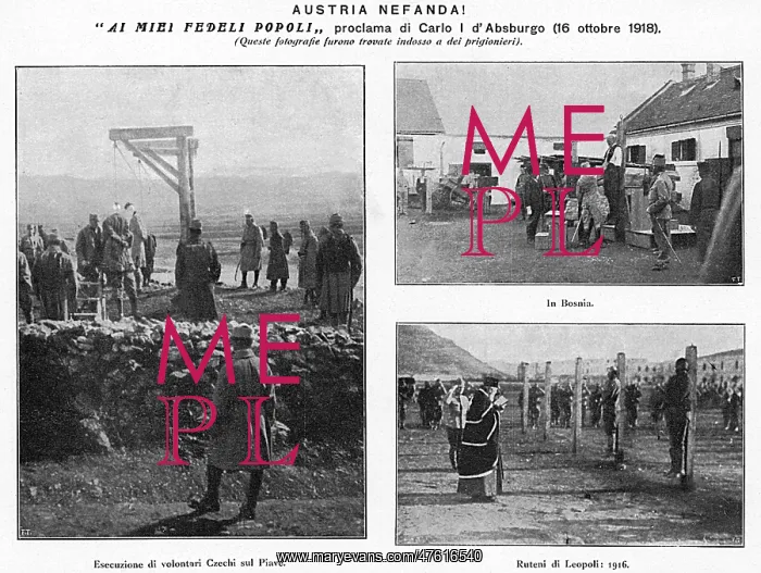 : WW1 - Alleged Austrian Atrocities : WW1 - Alleged Austrian Atrocities
